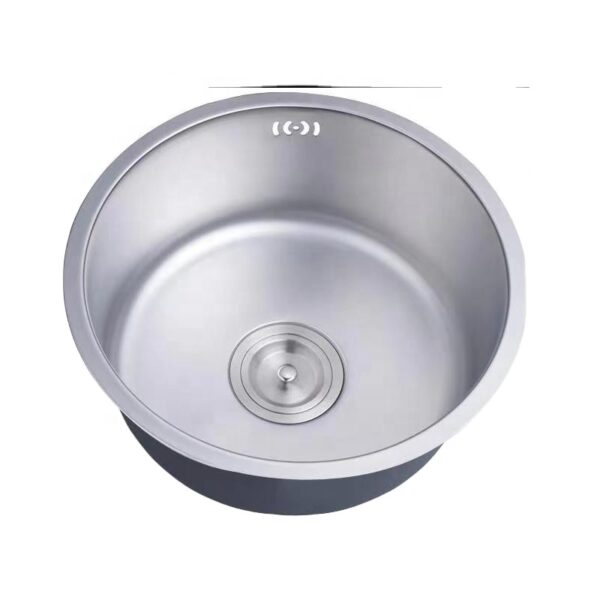 H3fa502724e044e08bdaaac6d5e12f9877 Round Single Bowl Stainless Steel Prep Sink