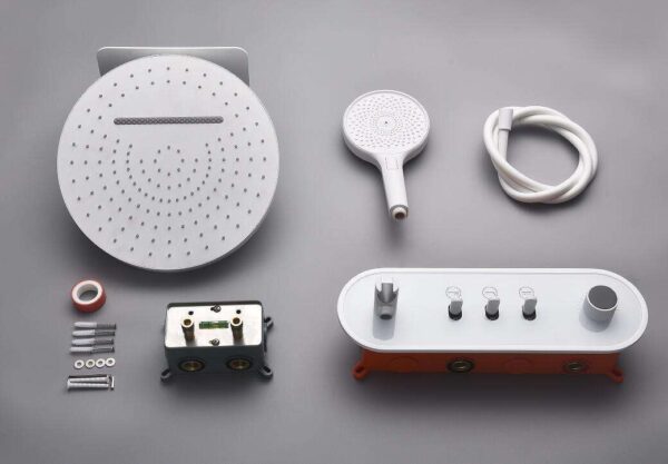 Pearl White Concealed Digital Smart Shower System