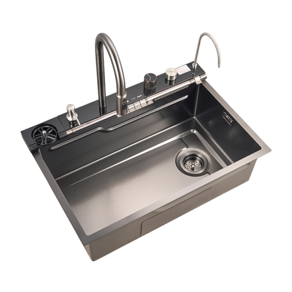 Premium Nano-Finish Waterfall Smart Sink Station (With Glass Rinser)