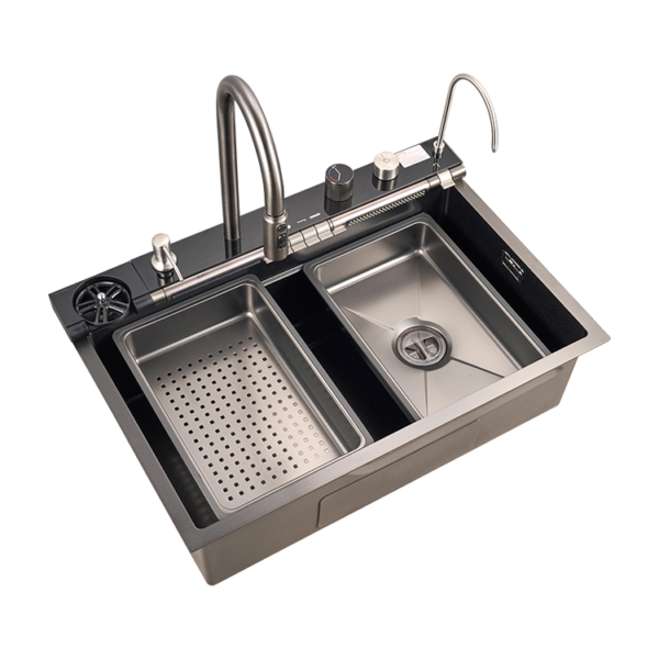 Premium Nano-Finish Waterfall Smart Sink Station (With Glass Rinser)