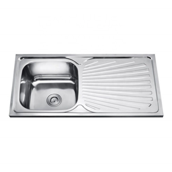 Rectangular Single Bowl Single Drain Stainless Steel Sink (Drainage Kit Included)