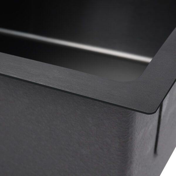 Matte Black Rectangular Single Bowl Kitchen Sink (Drainage Kit Included)