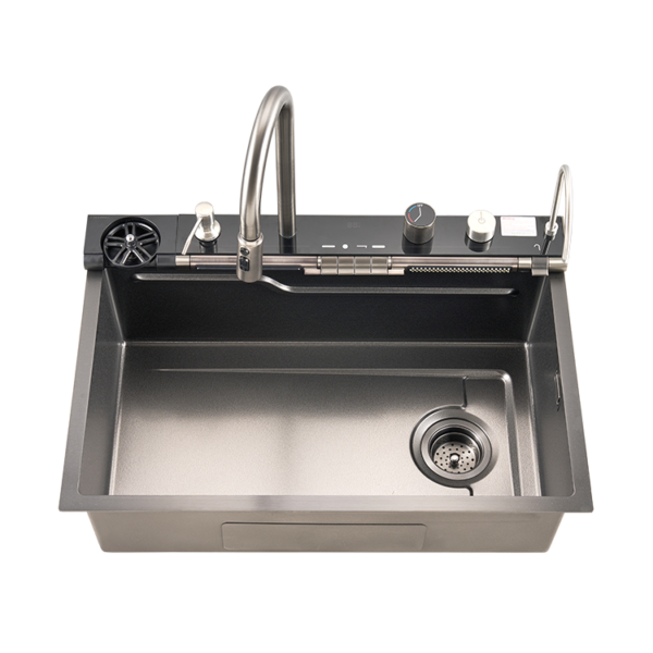 Premium Nano-Finish Waterfall Smart Sink Station (With Glass Rinser)