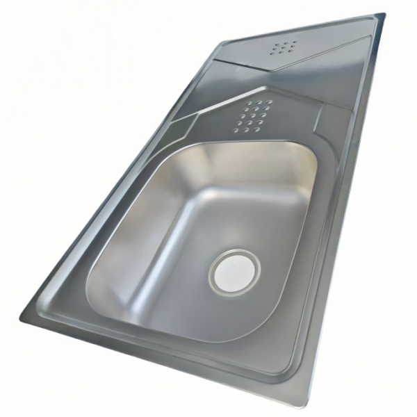 Rectangular Single Bowl Single Drain Stainless Steel Sink (Drainage Kit Included)