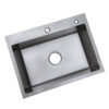 Grey Rectangular Single Bowl Kitchen Sink (Drainage Kit Included)