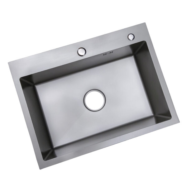 Grey Rectangular Single Bowl Kitchen Sink (Drainage Kit Included)