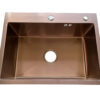 Rose Gold Rectangular Single Bowl Kitchen Sink (Drainage Kit Included)