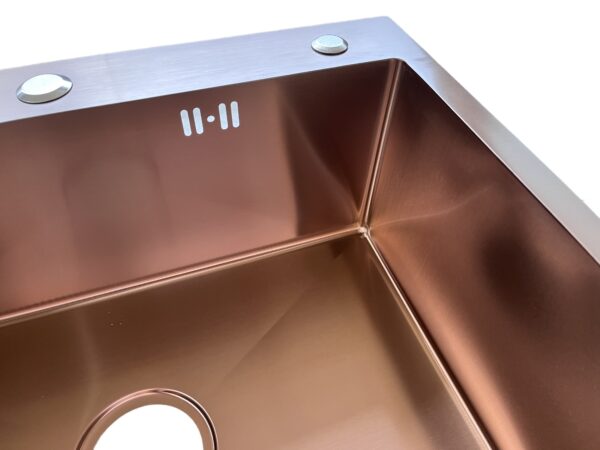 Rose Gold Rectangular Single Bowl Kitchen Sink (Drainage Kit Included)
