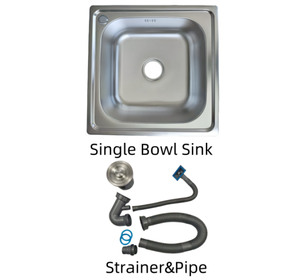 H9e42f097370e4ac582d0ea5e57445bcai Stainless Steel Square Single Bowl Kitchen Sink(Drainage kit included))