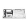 Rectangular Single Bowl Single Drain Stainless Steel Sink (Drainage Kit Included)