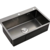 Grey Rectangular Single Bowl Kitchen Sink (Drainage Kit Included)