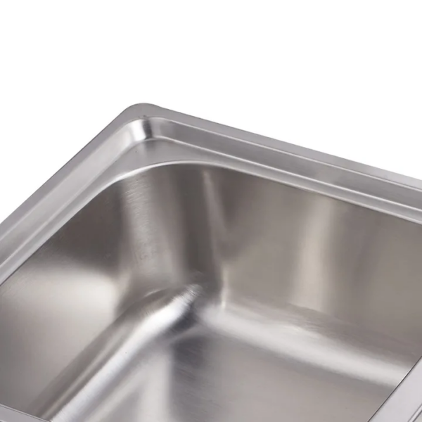Rectangular Double Bowl Stainless Steel Sink (Dasen Model - Drainage Kit Included)