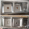 Ha45cf03fbb8646ccbe6dc086ded773b78 Rectangular Double Bowl with Side Bin and Knife Holder (Drainage Kit Included)