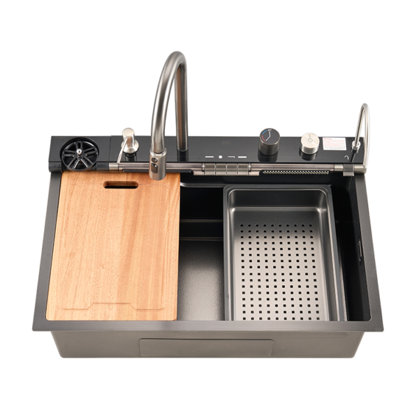Premium Nano-Finish Waterfall Smart Sink Station (With Glass Rinser)