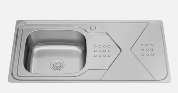 Rectangular Single Bowl Single Drain Stainless Steel Sink (Drainage Kit Included)
