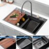 Multifunctional Single Bowl Kitchen Workstation Sink (Complete Accessories Kit)