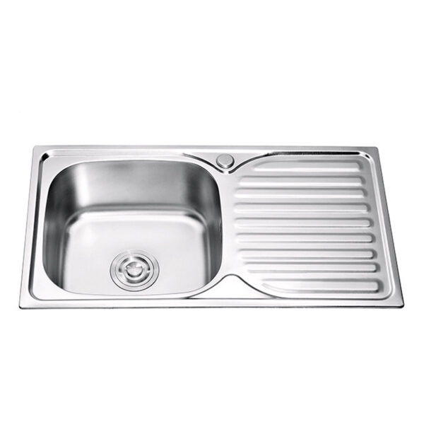 Rectangular Single Bowl Single Drain Stainless Steel Sink (Drainage Kit Included)