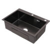 Matte Black Rectangular Single Bowl Kitchen Sink (Drainage Kit Included)