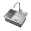 Stainless Steel Rectangular Single Bowl Kitchen Sink (Drainage Kit Included)