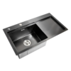 Hc8ac2851eb154fa080861cf905108830t Grey Rectangular Single Bowl Single Drain Stainless Steel Sink (Drainage Kit Included)