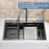 Multifunctional Single Bowl Kitchen Workstation Sink (Complete Accessories Kit)