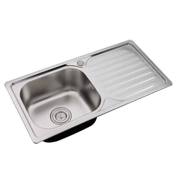 Rectangular Single Bowl Single Drain Stainless Steel Sink (Drainage Kit Included)