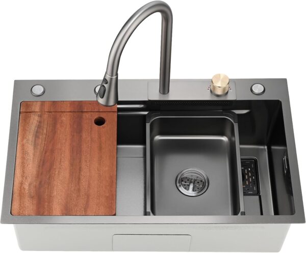 Multifunctional Single Bowl Kitchen Workstation Sink (Complete Accessories Kit)