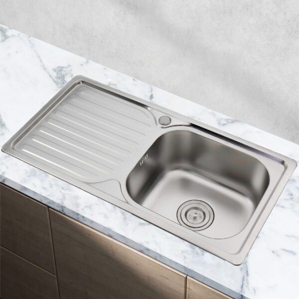 Rectangular Single Bowl Single Drain Stainless Steel Sink (Drainage Kit Included)