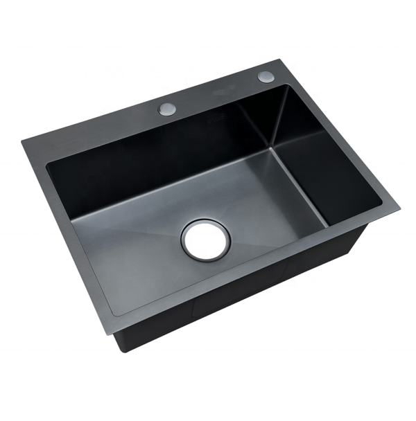 Matte Black Rectangular Single Bowl Kitchen Sink (Drainage Kit Included)