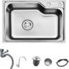 Stainless Steel Single Bowl Kitchen Sink(Drainage Kit Included)