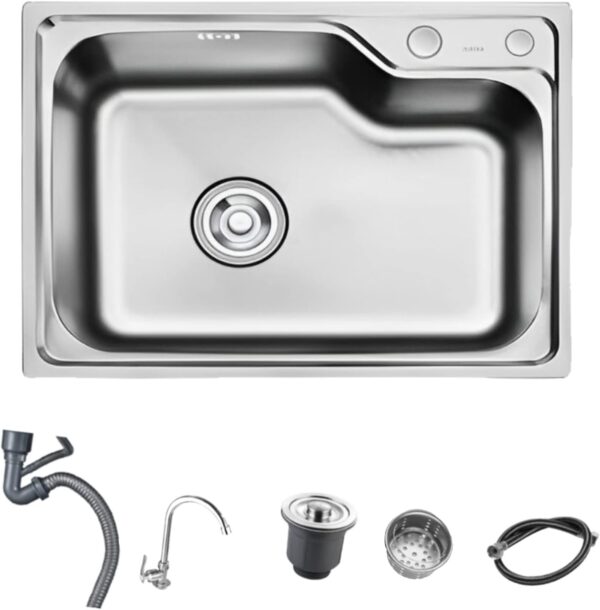 Stainless Steel Single Bowl Kitchen Sink(Drainage Kit Included)
