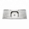 SBDD01 (2) Rectangular Single Bowl Double Drain Stainless Steel Sink (Drainage Kit Included)