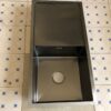 Matte Black Rectangular Single Bowl Single Drain Stainless Steel Sink (Drainage Kit Included)