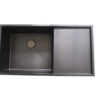 Matte Black Rectangular Single Bowl Single Drain Stainless Steel Sink (Drainage Kit Included)