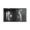 Matte Black Rectangular Single Bowl Single Drain Stainless Steel Sink (Drainage Kit Included)