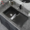 Matte Black Rectangular Single Bowl Single Drain Stainless Steel Sink (Drainage Kit Included)