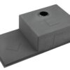 Matte Black Rectangular Single Bowl Single Drain Stainless Steel Sink (Drainage Kit Included)