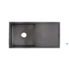 Matte Black Rectangular Single Bowl Single Drain Stainless Steel Sink (Drainage Kit Included)