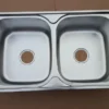 Stainless-Steel-Sink-Outlet-Sink-Kitchen-Sink-Stainless-Steel-Sink Rectangular Double Bowl Stainless Steel Sink (Drainage Kit Included)