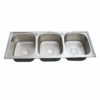 Rectangular Triple Bowl Stainless Steel Sink (Standard Triple Basin)