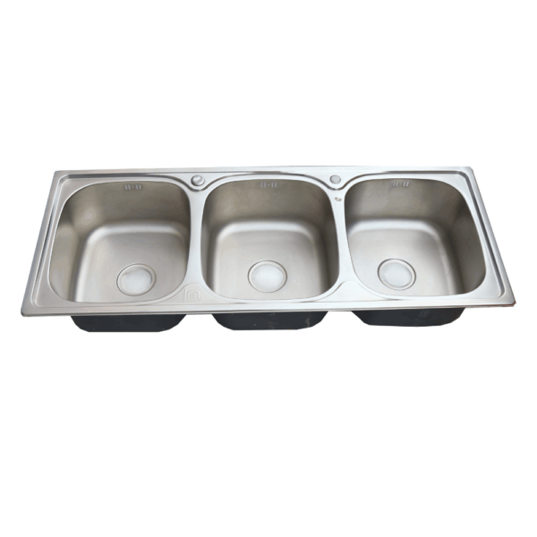 Rectangular Triple Bowl Stainless Steel Sink (Standard Triple Basin)