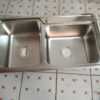 Rectangular Double Bowl Stainless Steel Sink (Dasen Model - Drainage Kit Included)