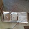 Rectangular Double Bowl Single Drain Stainless Steel Sink (Drainage Kit Included)
