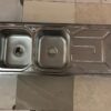 Rectangular Double Bowl Single Drain Stainless Steel Sink (Geometric Design - Drainage Kit Included)