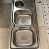 Rectangular Double Bowl with Side Bin Stainless Steel Sink (Drainage Kit Included)A heavy-duty rectangular kitchen sink featuring two large identical washing basins, an integrated Side Bin for specialized soaking, and a complete professional drainage installation kit.