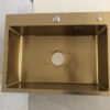 Gold Rectangular Single Bowl Kitchen Sink (Drainage Kit Included)