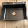 Matte Black Rectangular Single Bowl Kitchen Sink (Drainage Kit Included)