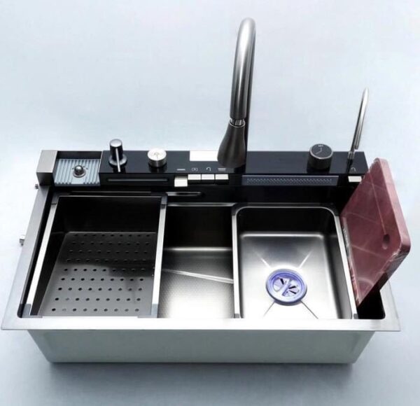 Premium Nano-Finish Waterfall Smart Sink Station (With Glass Rinser)