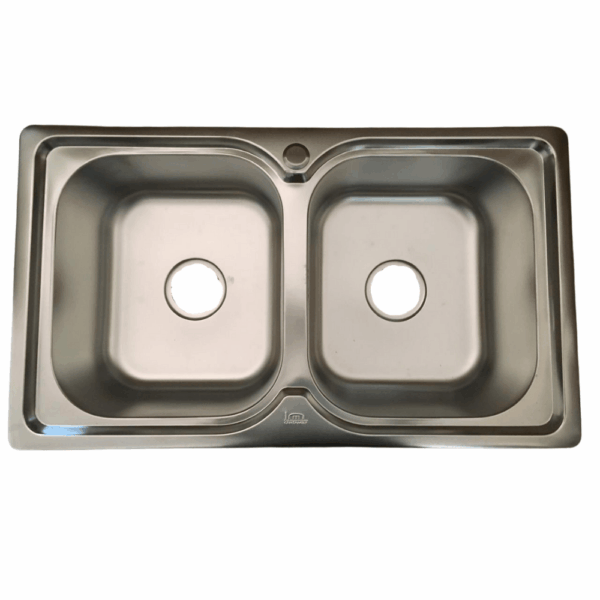 double-bowl Rectangular Double Bowl Stainless Steel Sink (Drainage Kit Included)