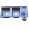 double-bowl-single-drian-with-a-pot Rectangular Double Bowl with Side Bin and Knife Holder (Drainage Kit Included)